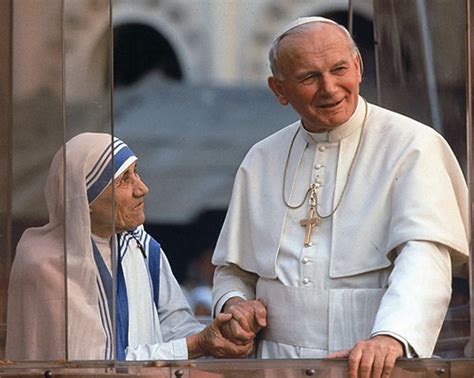 Mother Teresa And Pope John Paul Ii