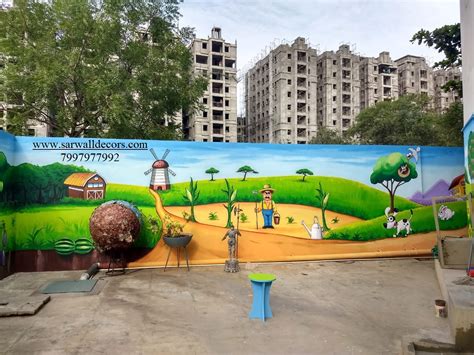 School Corridor Art And Cartoon Wall Painting at Rs 45/square feet ...