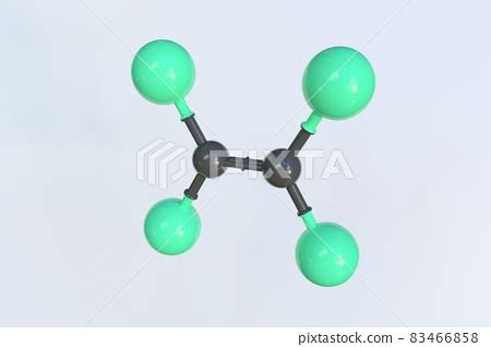 Tetrachloroethylene molecule, isolated... - Stock Illustration ...