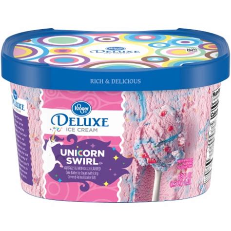 Kroger® Deluxe Unicorn Swirl Ice Cream Tub, 48 oz - Kroger