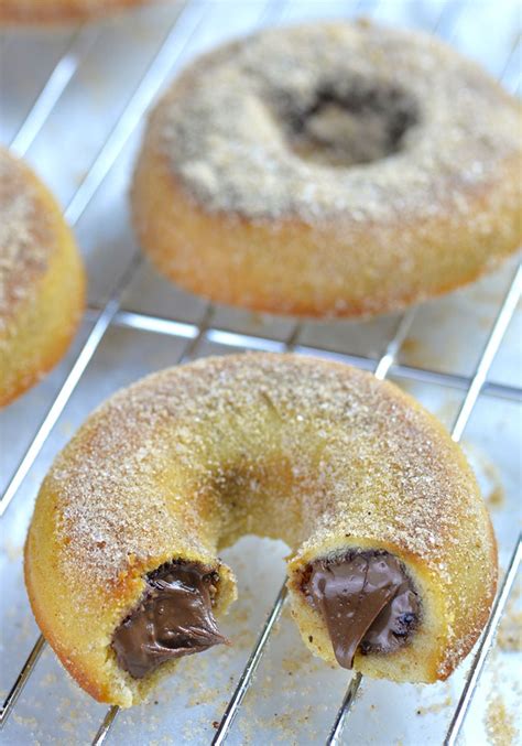 Nutella Filled Baked Donuts | Best Oven Baked Breakfast Donut Recipe