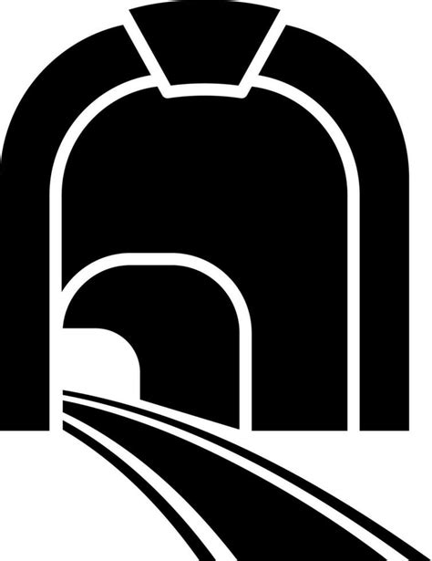 Underground tunnel icon in Black and White color. 24276740 Vector Art ...