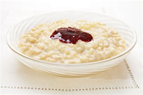 Rice Pudding with Jam stock image. Image of dessert, raspberry - 25440093