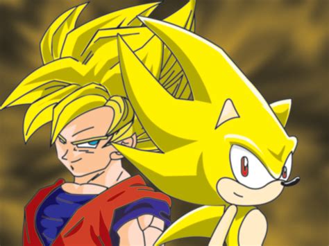 Super Sonic And SSJ Goku - Sonic And DBZ Photo (29602522) - Fanpop