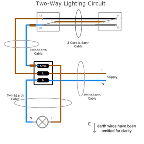 Wiring Diagram For 2 Way Lighting Circuit Staircase Wiring Diagram ...