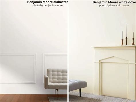 Benjamin Moore Alabaster vs White Dove