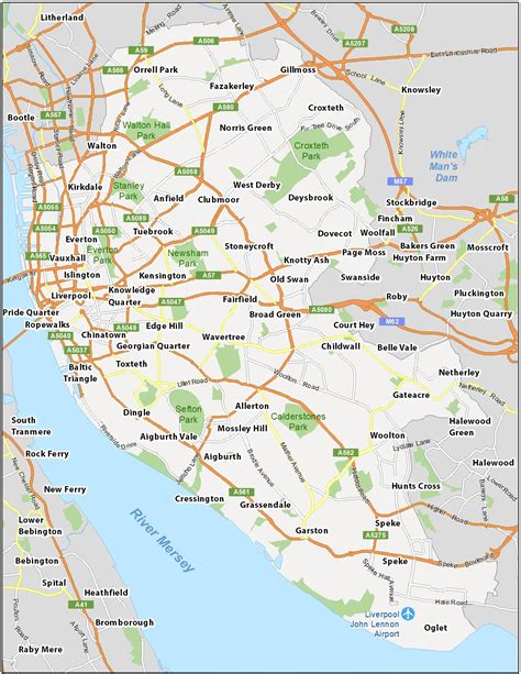 Liverpool Map, England - GIS Geography