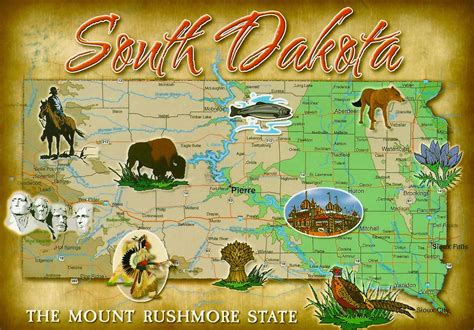 Map Of South Dakota Attractions And Landmarks