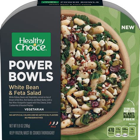 Healthy Choice Power Bowls White Bean & Feta Salad Vegetarian Frozen Meals, 9.9 oz. - Walmart ...