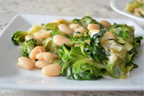 Escarole sautéed with Garlic and Beans | Healthy recipes, Spring recipes, Food