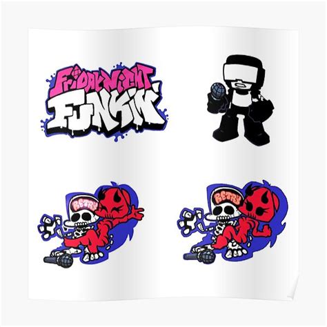 "Friday Night Funkin - Week 7 Sticker Pack" Poster for Sale by dafydd ...