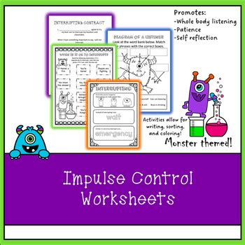 Impulse Control by Mrs Ts Counseling Corner | TPT