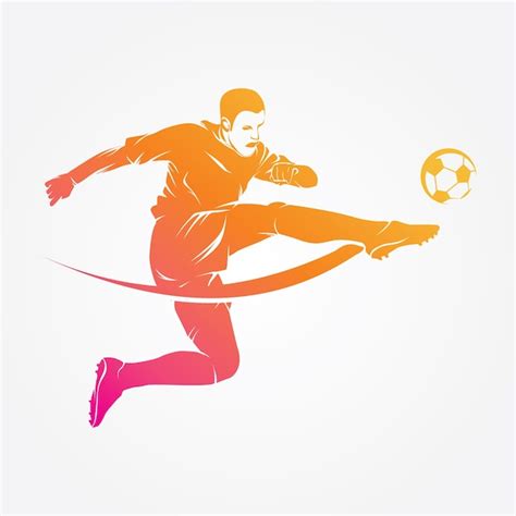 Premium Vector | Soccer player logo vector silhouette