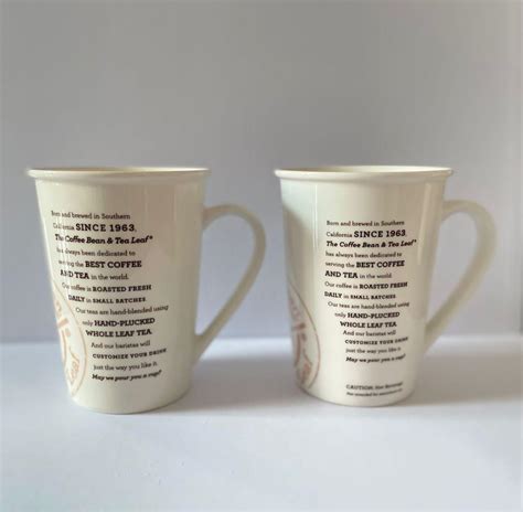 Coffee Bean & Tea Leaf Mugs Set, Furniture & Home Living, Kitchenware ...