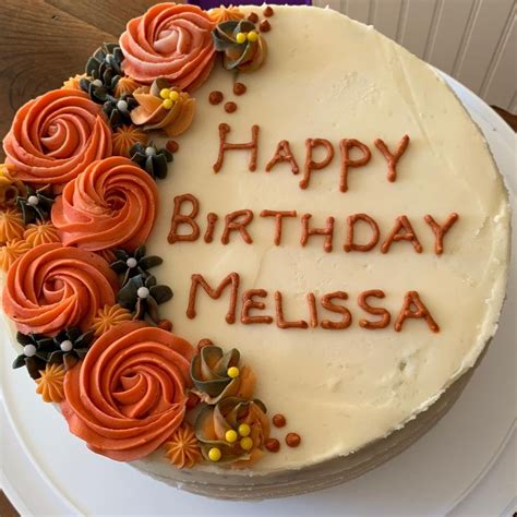 Mary on Instagram: “Love the colors on this cake!” Happy Birthday Melissa, Happy Birthday Wishes ...