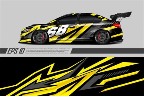 10 Race Car Wrap Design Bundle EPS 10 Graphic by Blackwrapz · Creative Fabrica