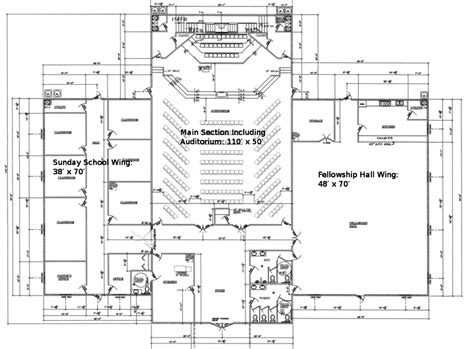 Church Floor Plans With Fellowship Hall | Review Home Co