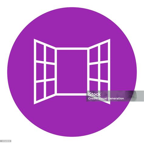 Open Windows Line Icon Stock Illustration - Download Image Now ...