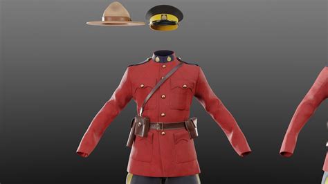 3D model Canadian Mountie Uniform VR / AR / low-poly | CGTrader