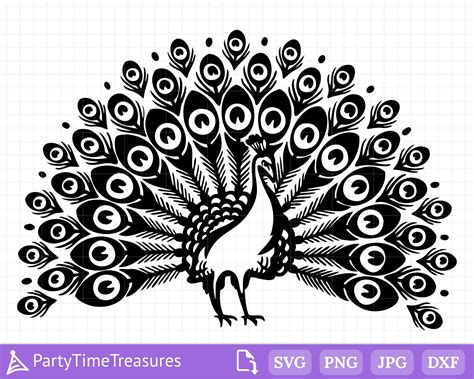 Peacock Svg, Bird Svg, Peacock Clipart, Peacock Feather Svg, Peacock Silhouette, Png, Dxf, Pdf ...