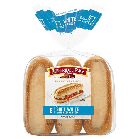 Pepperidge Farm Soft White Hoagie Rolls with Sesame Seeds - Shop Bread at H-E-B