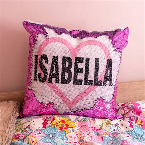 Personalised Sequin Cushion By Meenymineymo