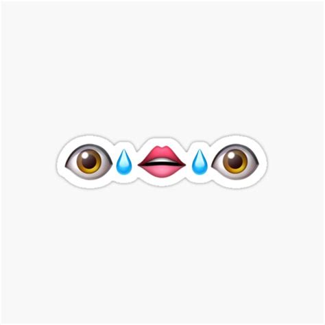 "crying emoji eyes " Sticker for Sale by graceannh | Redbubble