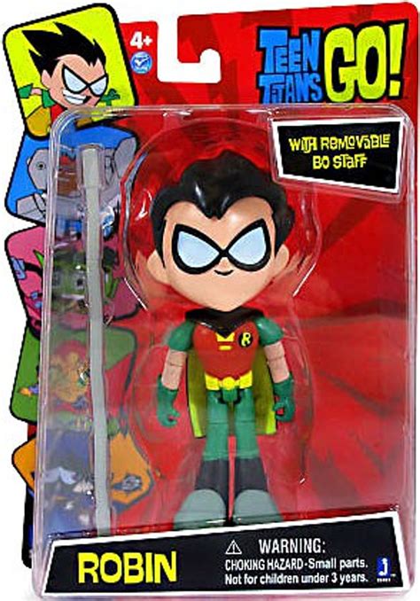 Teen Titans Go Robin 5 Action Figure Bo Staff Jazwares - ToyWiz