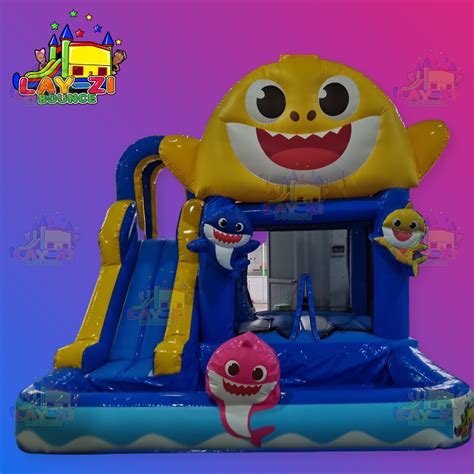 Rent Baby Shark Bounce House - Splash, Slide, & Play