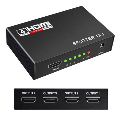 Splitter Hdmi De Video 1x4 4k 2k Divisor Amplificador Tv Hd | Mercado Libre