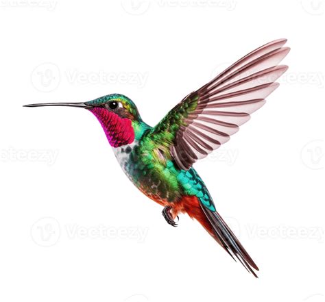 Hummingbird isolated on transparent background. PNG file, cut out. AI ...