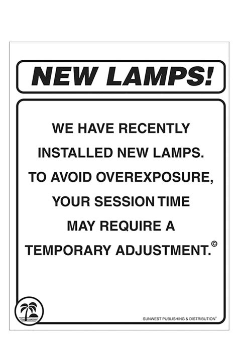 Clear Acrylic Sign - New Lamps!