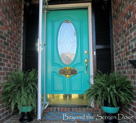 Turquoise Front Door, Front Door Colors, Front Doors, Exterior Kitchen Doors, House Exterior ...