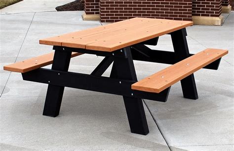 A-Frame Recycled Plastic Picnic Table - Park Warehouse This plastic picnic table is made from ...