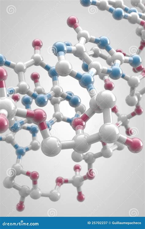 3D Caffeine Molecular Structure (portrait) Stock Illustration - Illustration of research ...