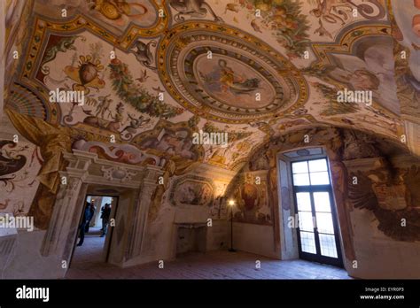 Italy, Emilia Romagna, Torrechiara castle indoor Stock Photo - Alamy