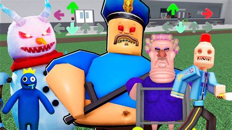 ROBLOX Scary Obby - Evil Grandpa, Siren Cop's, Grumpy Gran, Barry Prison, DOORS, all jumpscare ...