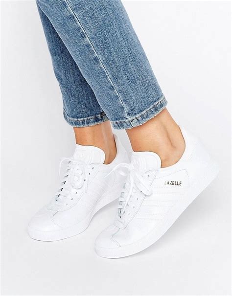 All white sneakers are so fresh. | Adidas shoes women, White leather ...