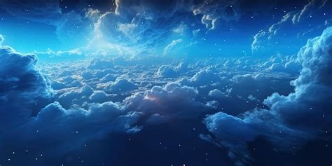 Premium AI Image | night sky with clouds background