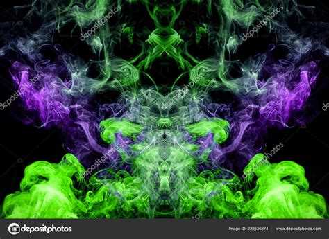 Green Purple Blue Cloud Smoke Black Isolated Background Form Skull Stock Photo by ©everyonensk ...