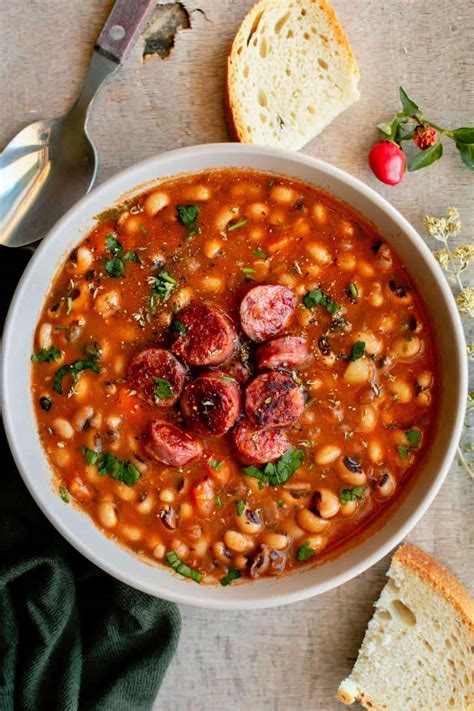 Black-Eyed Pea Soup With Greek Sausage - Real Greek Recipes