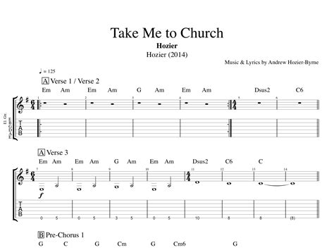 "Take Me to Church" · Hozier || Piano + Guitar || Sheet Music/Score ...