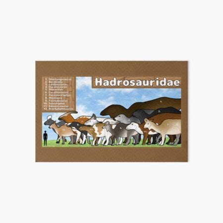 "Hadrosauridae Size Chart" Art Board Print for Sale by charyzard | Redbubble