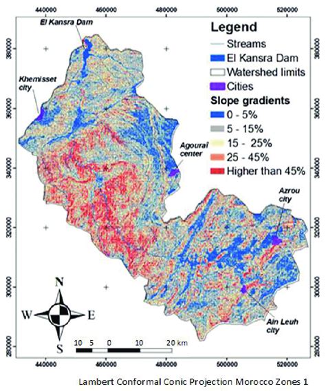 Slope gradient map of the study area. | Download Scientific Diagram