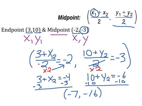 Endpoint And Midpoint Formula