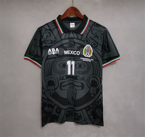 Retro 1998 Mexico Away Black Soccer Jersey Football Shirt Mens | Etsy