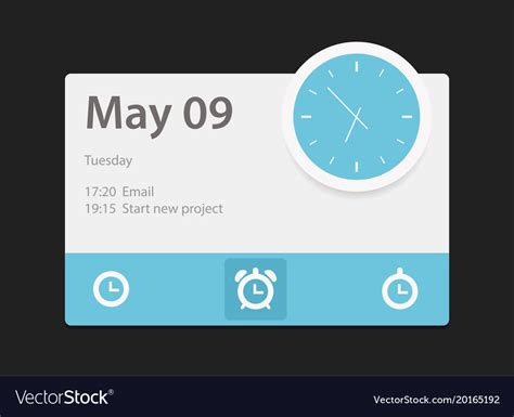 Time widget Royalty Free Vector Image - VectorStock