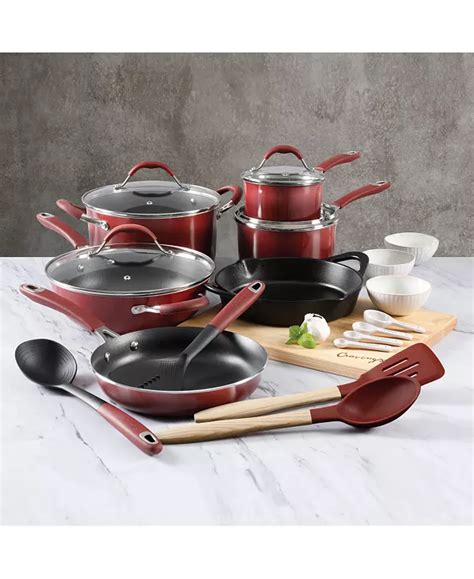 Replace her old beatup pots and pans with this very cool red set called ...