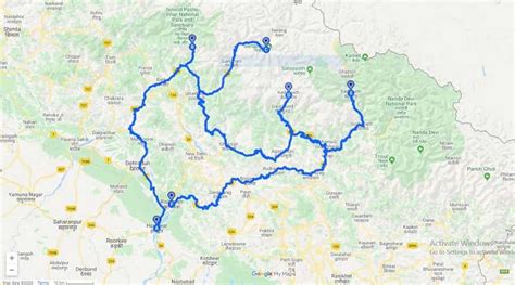 Char Dham Yatra Route Map - Route with Distances and Locations