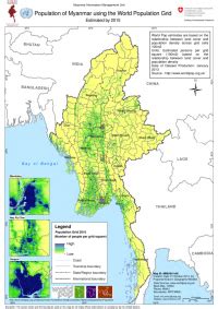 Myanmar Population Density Map